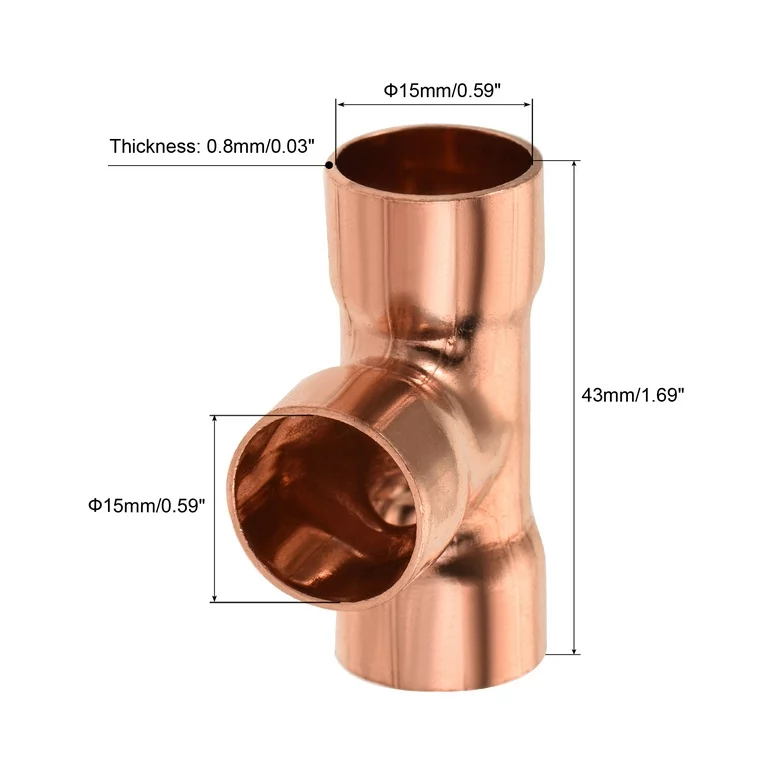 Copper Tee Fitting